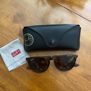 Ray-Ban Polarized Erika Sunglasses- Dark Tortoise- Great Condition- Unisex